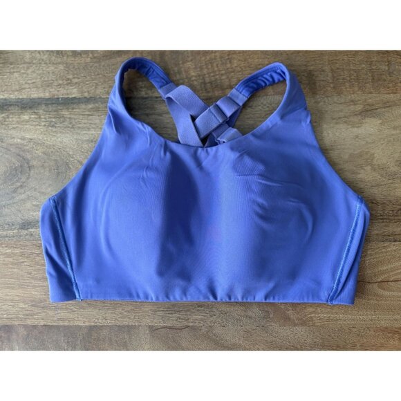 Lululemon Sports Bra Womens 34C Purple Crossback High Support Hook Eye Padded - Picture 1 of 5